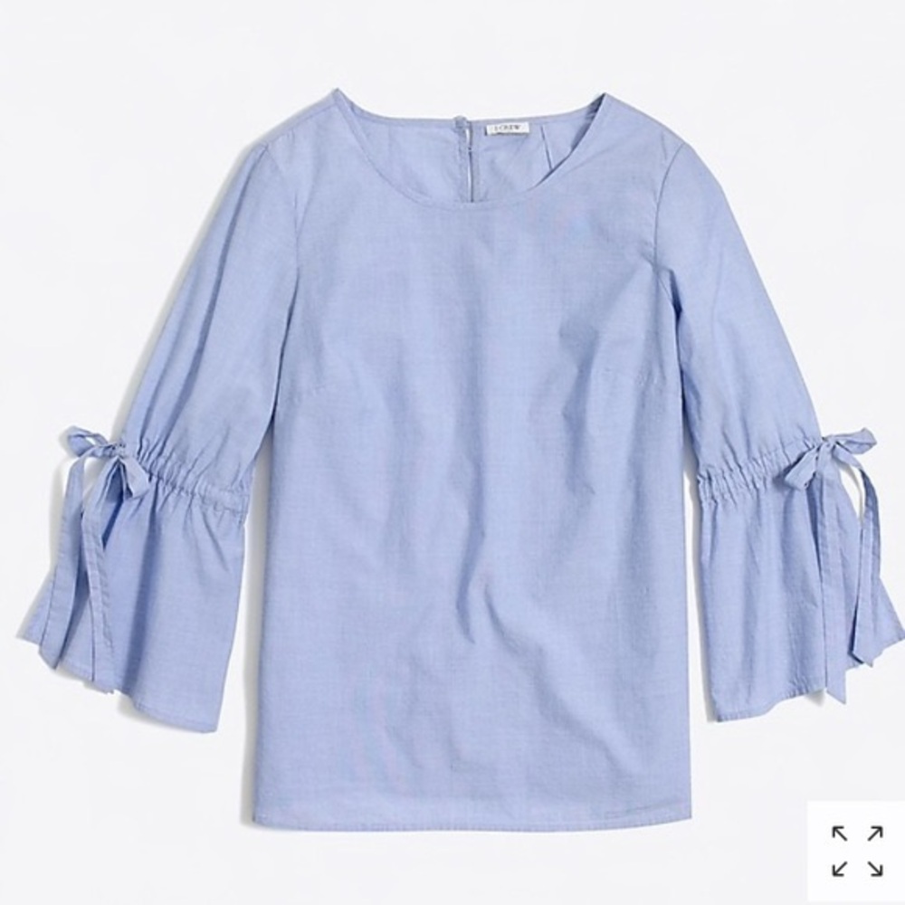 J Crew bow bell sleeve blouse